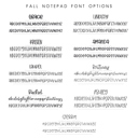  Personalized Trendy Fall Notepad | Great Stocking Stuffer