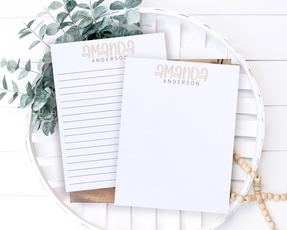 Personalized Trendy Fall Notepad | Great Stocking Stuffer