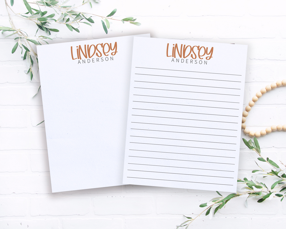 Personalized Trendy Fall Notepad | Great Stocking Stuffer