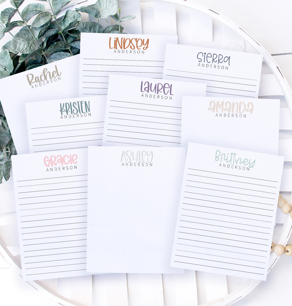 Personalized Trendy Fall Notepad | Great Stocking Stuffer