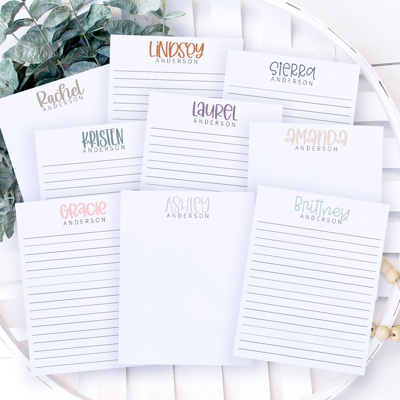 Personalized Trendy Fall Notepad | Great Stocking Stuffer