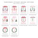  Family Crest Personalized Christmas Gift Stickers | Preppy Christmas Labels