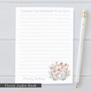  Personalized Floral Book Notepad | Book Lover Notepad | Reading Notepad