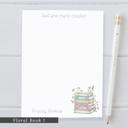  Personalized Floral Book Notepad | Book Lover Notepad | Reading Notepad