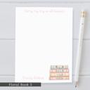  Personalized Floral Book Notepad | Book Lover Notepad | Reading Notepad