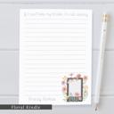  Personalized Floral Book Notepad | Book Lover Notepad | Reading Notepad