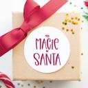  Modern From Santa Personalized Christmas Gift Sticker Labels | Set of 24