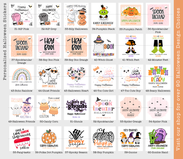 Personalized Halloween Stickers | Set of 24