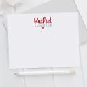  Personalized Heart Note Card Stationery | Set of 12 | FREE SHIPPING