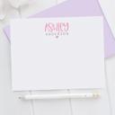  Personalized Heart Note Card Stationery | Set of 12 | FREE SHIPPING