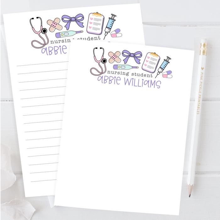 Personalized Nurse Notepad | Nurse Stationery | Nurse Appreciation Week Gift 