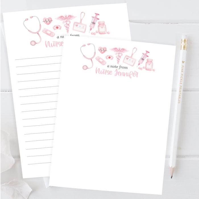 Personalized Nurse Notepad | Nurse Stationery | Nurse Appreciation Week Gift 