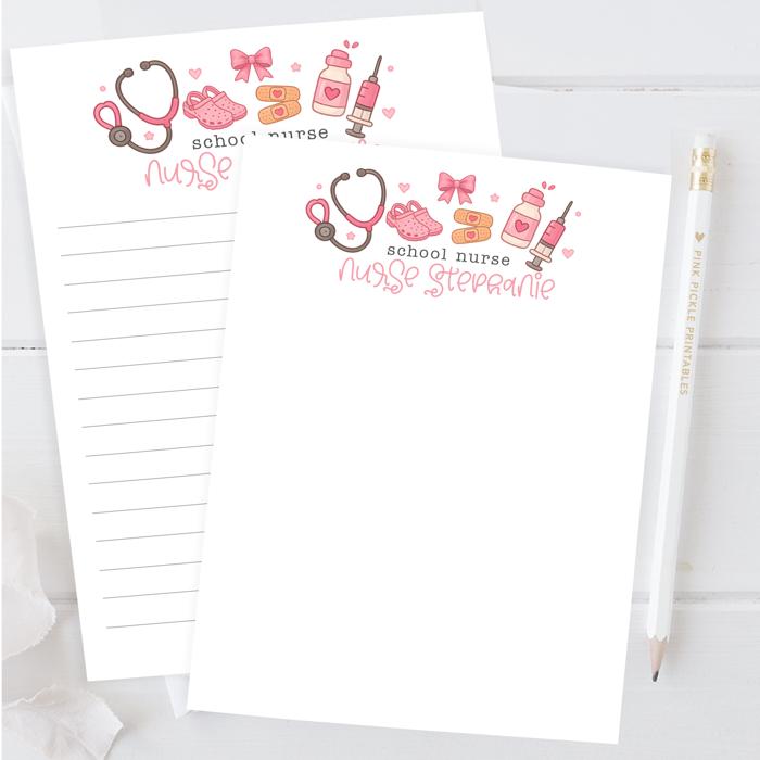 Personalized Nurse Notepad | Nurse Stationery | Nurse Appreciation Week Gift 