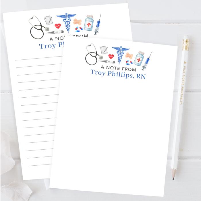 Personalized Nurse Notepad | Nurse Stationery | Nurse Appreciation Week Gift 