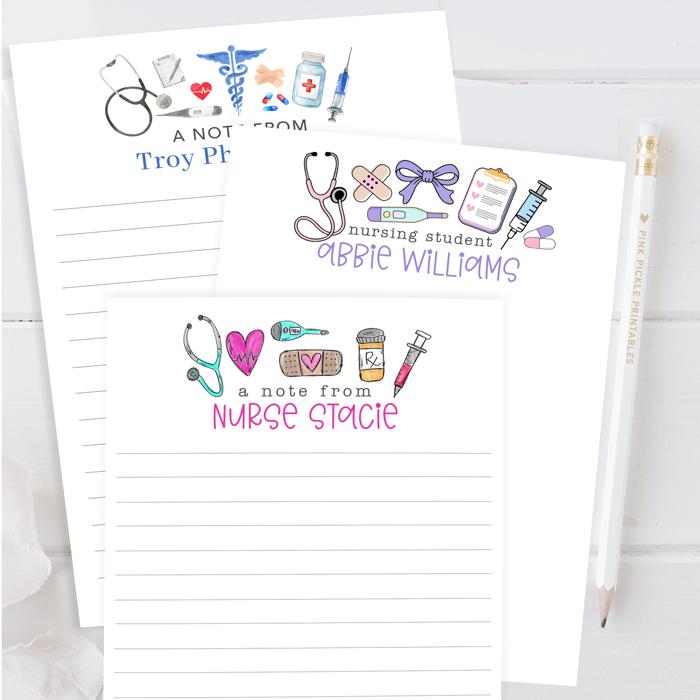 Personalized Nurse Notepad | Nurse Stationery | Nurse Appreciation Week Gift 