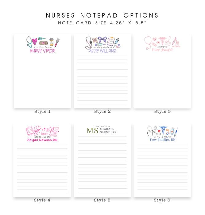 Personalized Nurse Notepad | Nurse Stationery | Nurse Appreciation Week Gift 