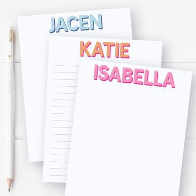 Shadow Name Personalized Notepad