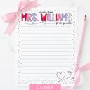  Teacher Valentine's Day Notepad | Valentine Stationery Teacher Gift