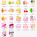  Personalized Valentine's Day Party Stickers with Treat Bags Valentine's Labels  | Set of 24