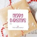  Modern To From Personalized Christmas Gift Labels | Set of 24