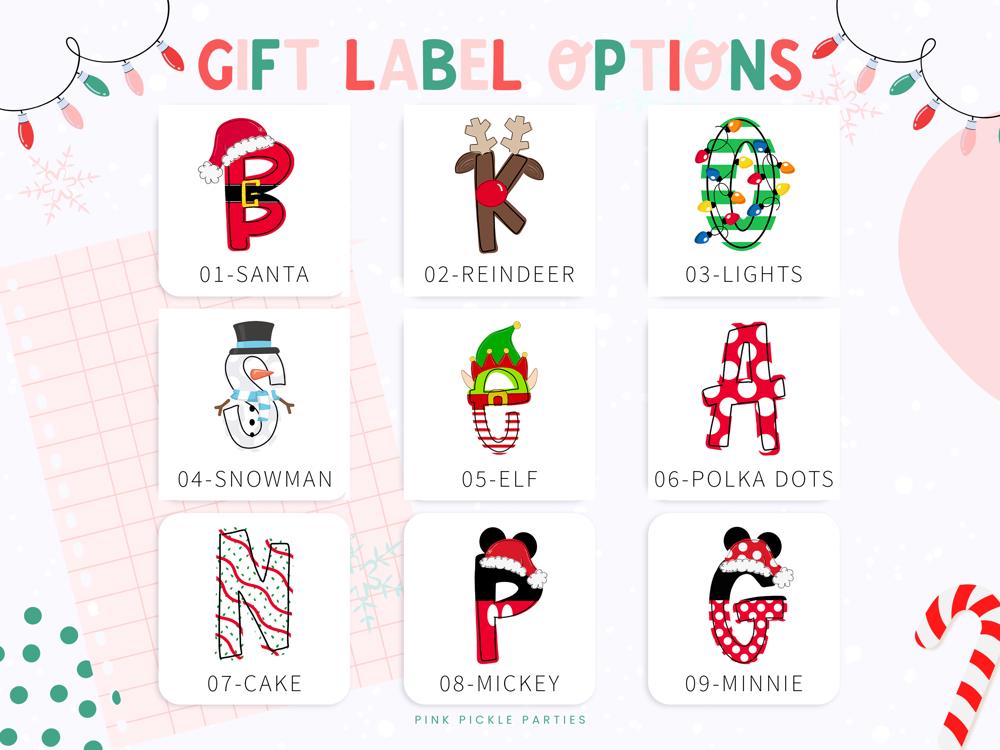 Personalized Christmas Gift Sticker Labels | Set of 24 | FREE SHIPPING