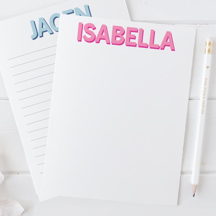 Shadow Name Personalized Notepad