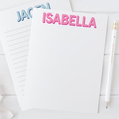 Shadow Name Personalized Notepad