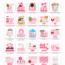  Personalized Valentine's Day Party Stickers with Treat Bags Valentine's Labels  | Set of 24