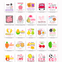  Personalized Valentine's Day Party Stickers with Treat Bags Valentine's Labels  | Set of 24