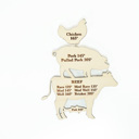  Meat Temperature Fridge Magnet