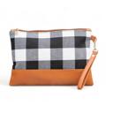  Rustic Cabin Chic Plaid Clutch with Wristlet Strap