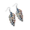 Blue Wooden Autumn Earrings 2