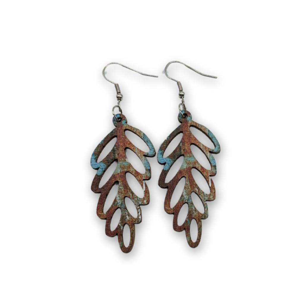 Wooden Autumn Earrings 2