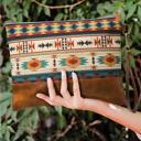  Multicolor Western Aztec Clutch 