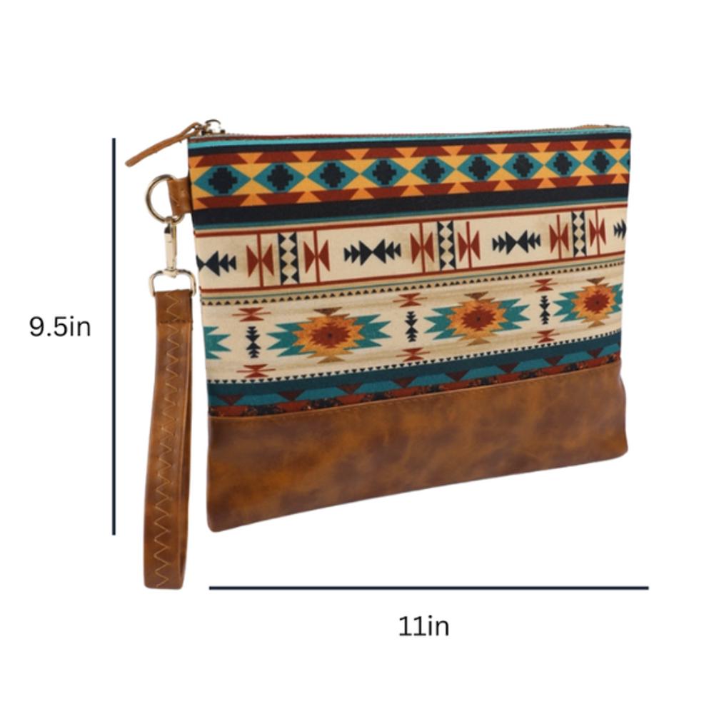 Multicolor Western Aztec Clutch 