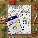 Snowman Single Color-Me Christmas Canvas