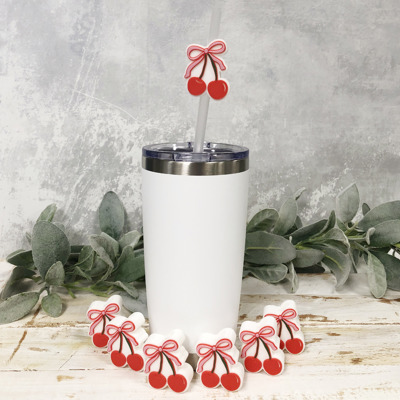 Cherry Straw Topper