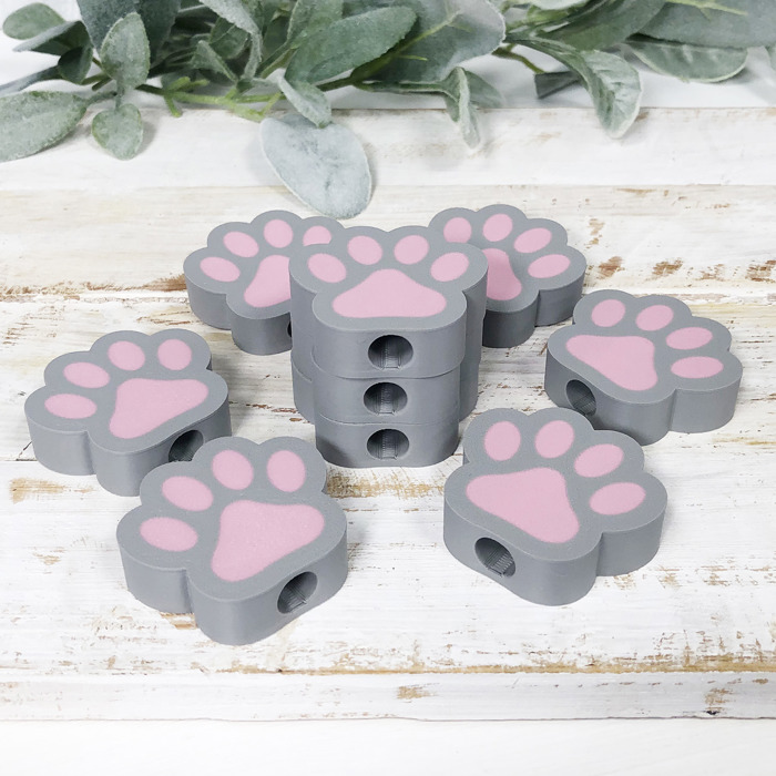 Paw Print Straw Topper
