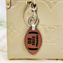  Personalized Football Shaped Keychain / Bag Tag /  Laser Engraved