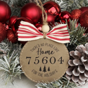  Personalized Leatherette Zip Code Ornament