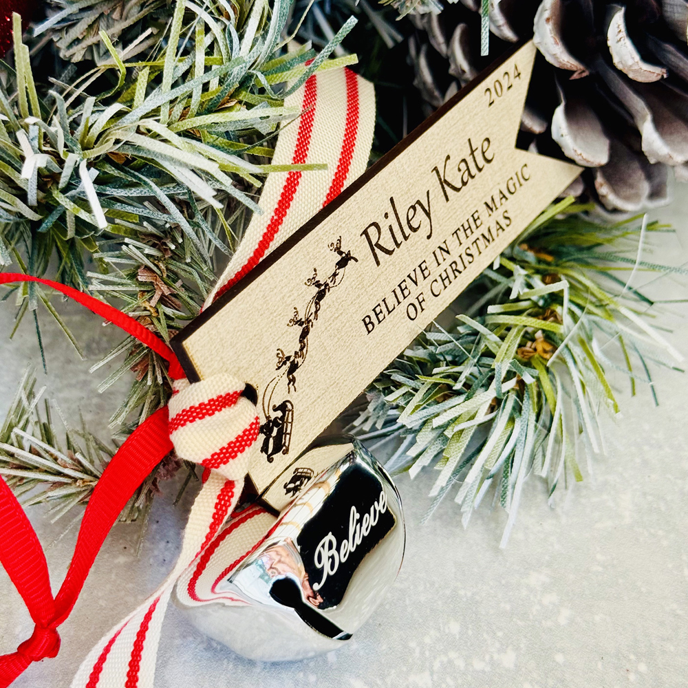 Believe in the Magic of Christmas Personalized Tag with Bell