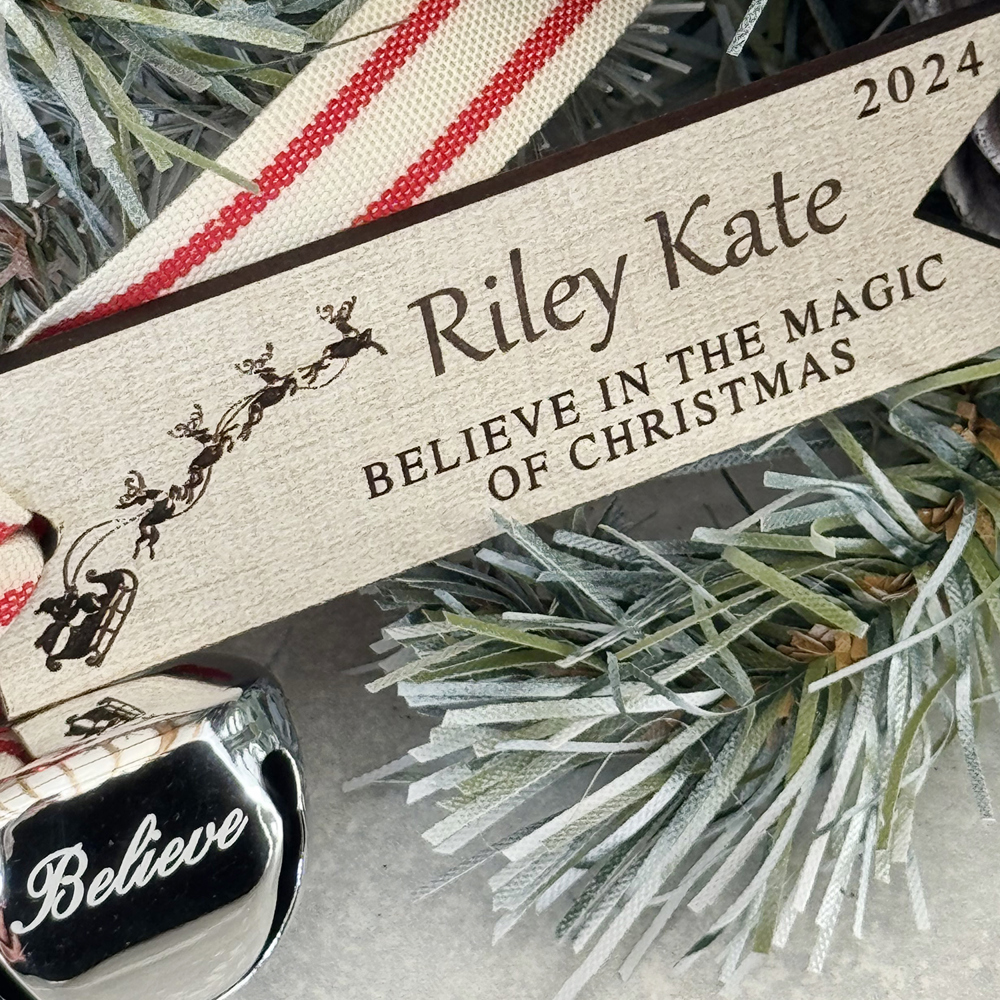 Believe in the Magic of Christmas Personalized Tag with Bell