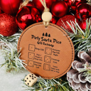  Christmas Dice Game aka Dirty Santa Leatherette Christmas Ornament