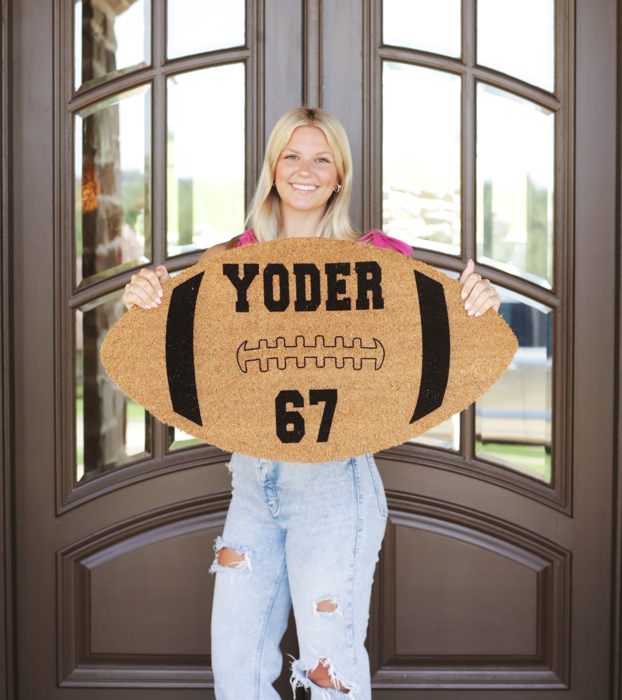 Personalized Coir Football Doormat