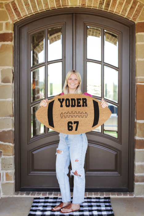 Personalized Coir Football Doormat