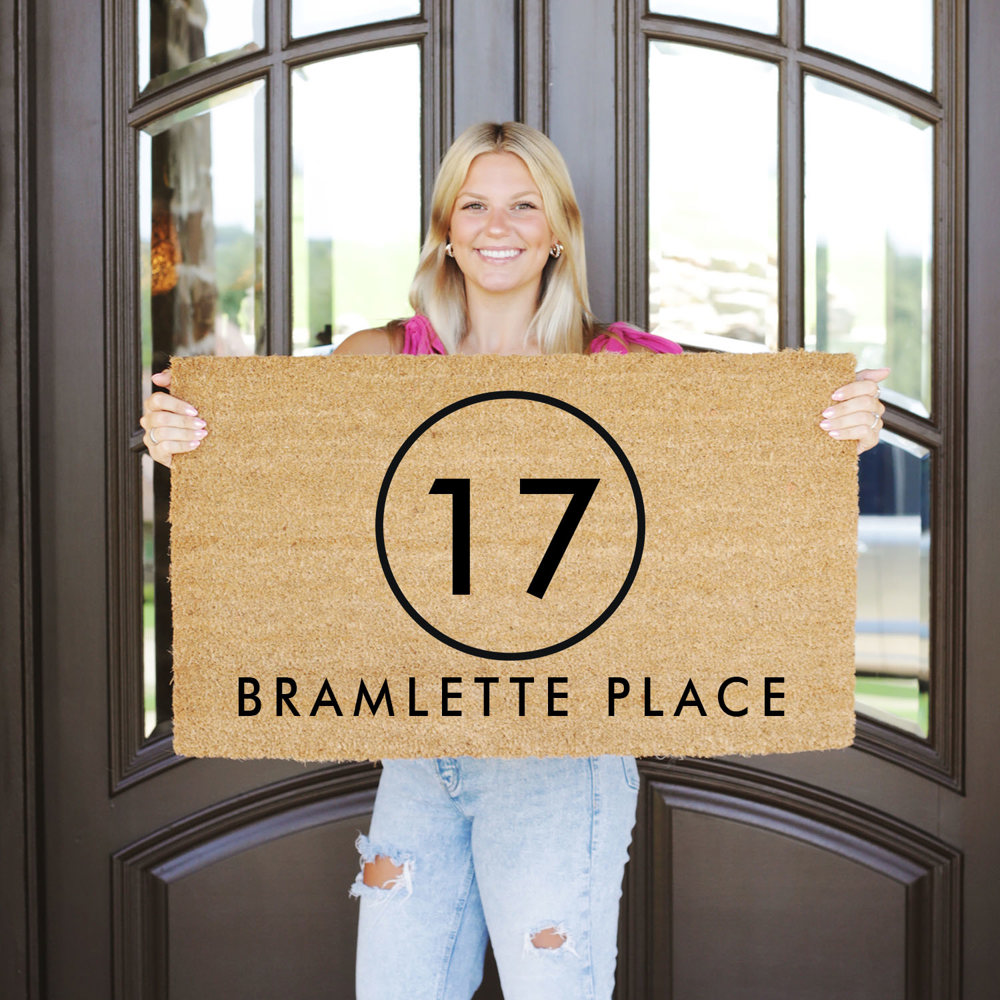 Personalized Circle Address Doormats