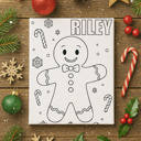 Gingerbread Man Single Color-Me Christmas Canvas