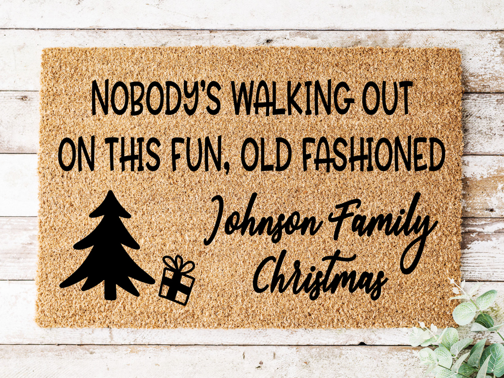 Personalized Christmas Movie Coir Doormat Collection