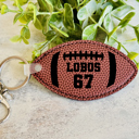  Personalized Football Shaped Keychain / Bag Tag /  Laser Engraved