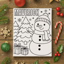 Snowman Single Color-Me Christmas Canvas